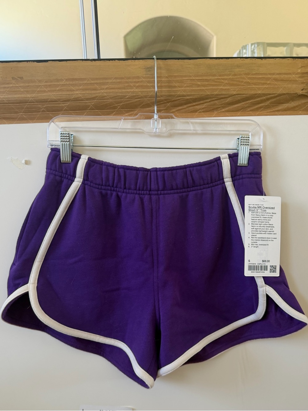 lululemon athletica Purple Athletic Shorts with White Trim